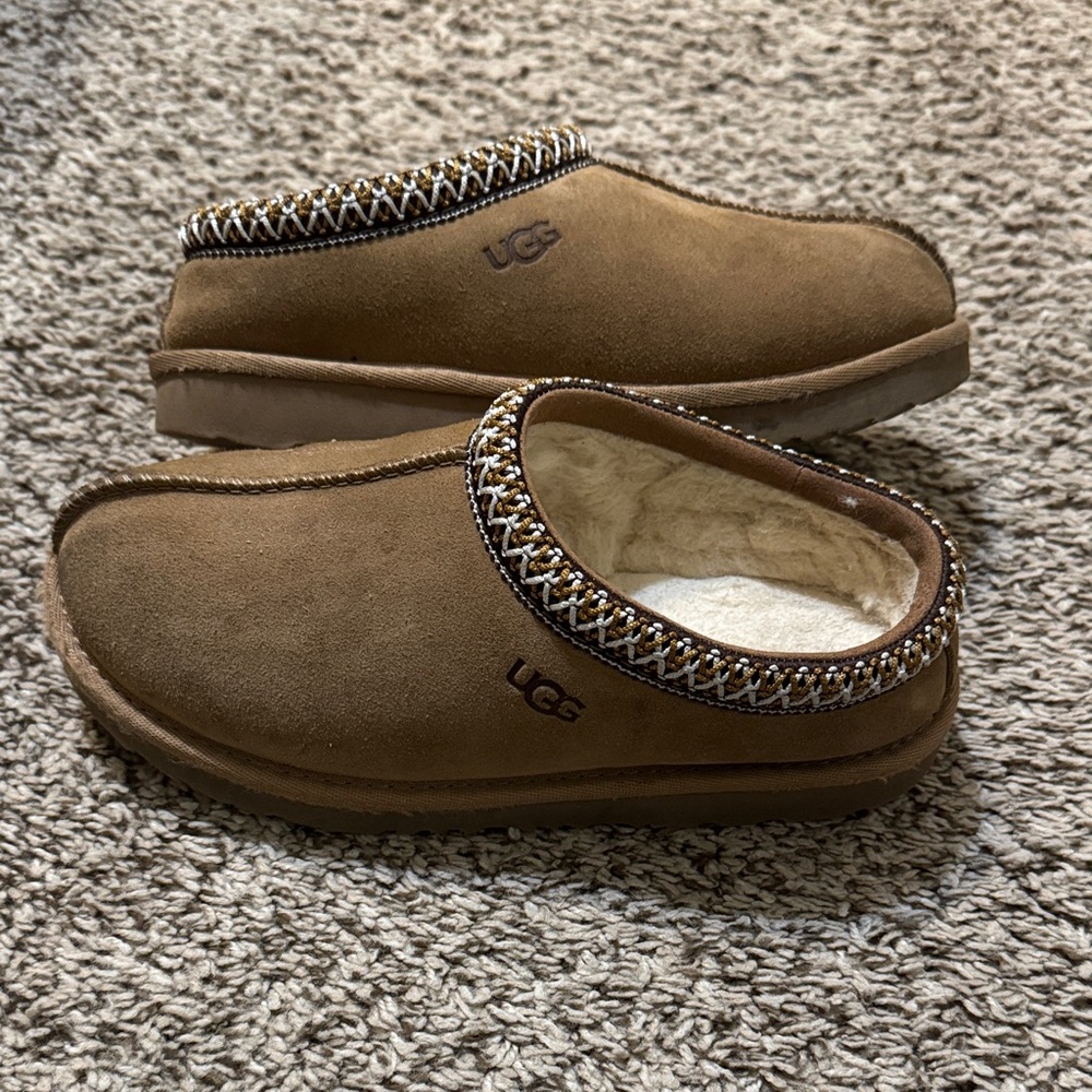 UGG Tan Suede Slip-On Shoes